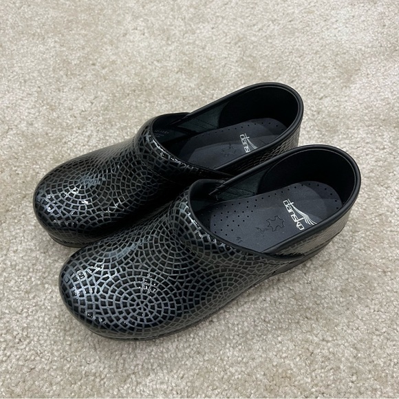 Dansko Women Professional Pro Clogs Nursing Black Silver Shoes Sz 41 US 10.5/11 - Picture 16 of 16